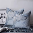 thumbnail image 2 of 24x24 Pillow Covers Set of 2, Marble Blue Throw Pillow Covers Decorative Couch Cushion Case, Modern Abstract Ink Painting Luxury Microfiber Square Pillowcases for Bedroom Car Living Room, 2 of 7