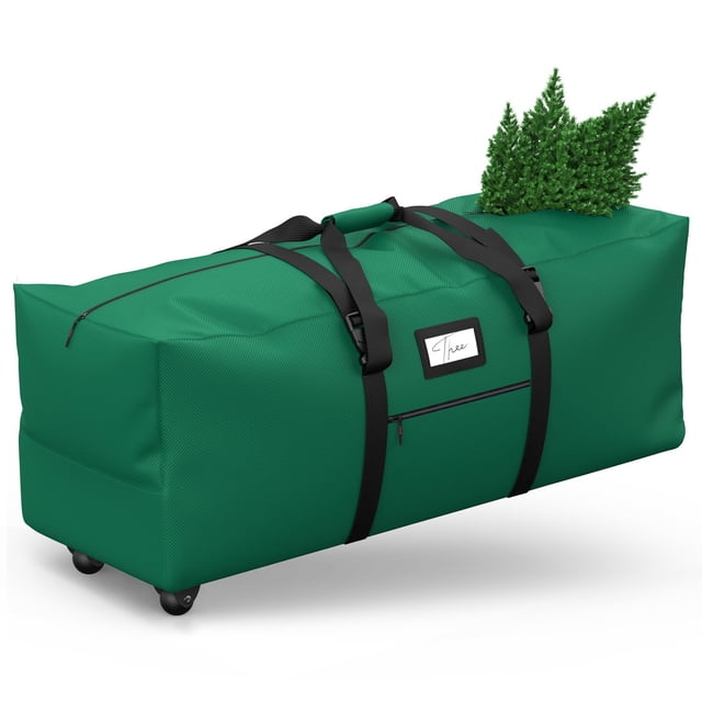 Bolsa de almacenamiento BROSYDA para árbol de Navidad 152 cm con ruedas verde