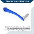 thumbnail image 4 of Folding Motorcycle Gear Shifter Lever for Bosuer 125 Aluminum Alloy Pedal Shift Lever Arm Blue Lever Silver Tone Head, 4 of 6