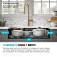 thumbnail image 6 of KRAUS Pintura 32 Undermount Porcelain Enameled Steel Single Bowl Kitchen Sink in Black, 6 of 14