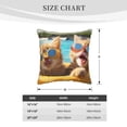 thumbnail image 4 of Susaid Sunglasses Beach Kittens Print Velvet Throw Pillow Covers Home Art Deco Pillowcase Square Pillow Case Cushion Cover for Bed Sofa Living Room Car Indoor and Outdoor-18"x18", 4 of 8