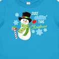 thumbnail image 4 of Inktastic Just Chillin' This Christmas Fun Snowman in Top Hat Boys or Girls Baby T-Shirt, 4 of 5