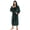 Dark Green/Black, variant on VULCANODON Mens Hooded Robe, Big and Tall Full Length Plush Robe for Men Long Fleece Bathrobe（Navy/Light Grey, Large-X-Large）
