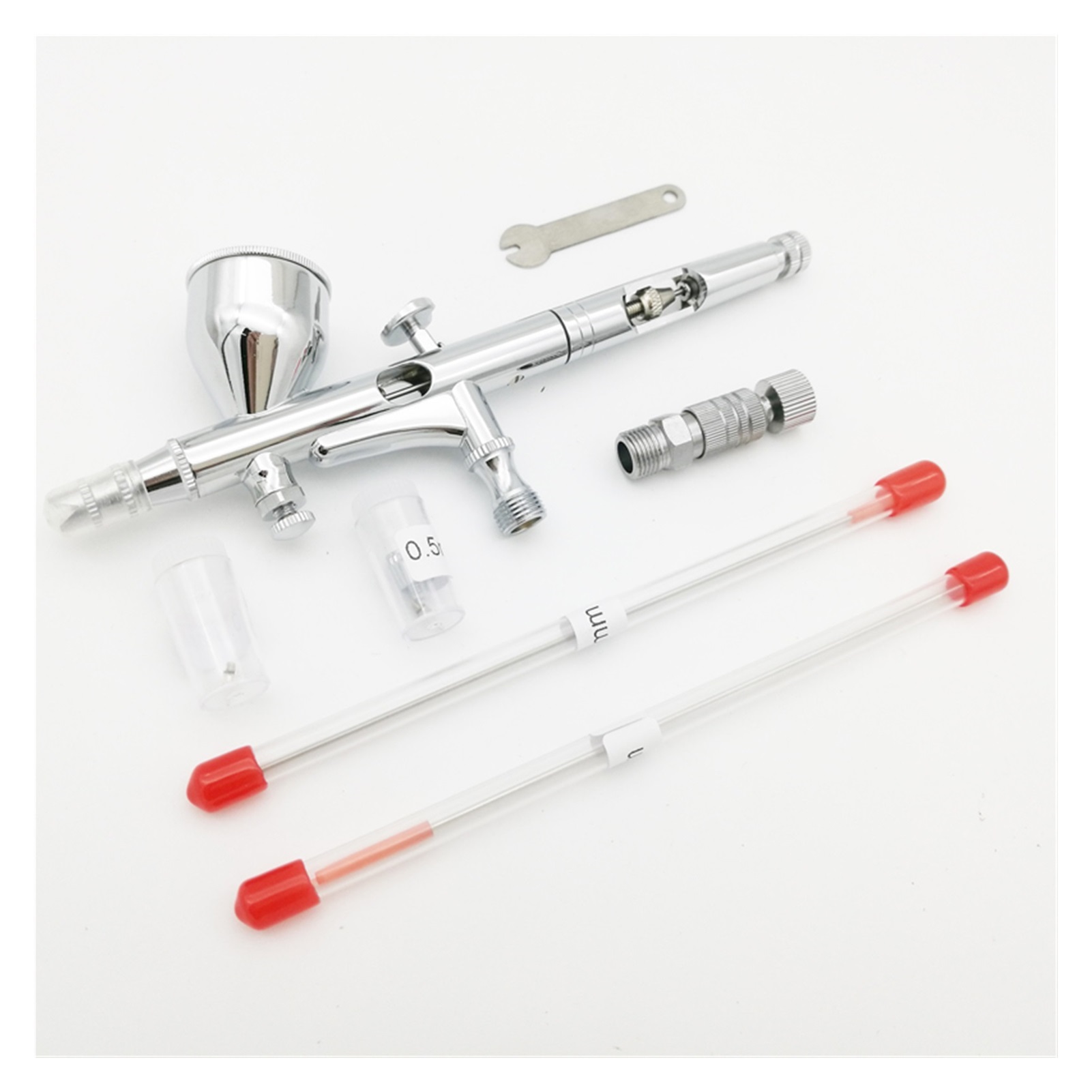 Paint Sprayer 0.2 /0.3/ 0.5 Mm Dual Action Airbrush Paint Air Brush Spray Gun Sprayer Pen Kit For Needle Body Paint Nail Art Body Tattoo Cake ,Versatile applications