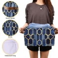thumbnail image 3 of Yayeee Canvas Storage Basket with Handles for Shelves Fabric Bins Closet Organizer, Blue Hexagon Pattern, 3 of 8