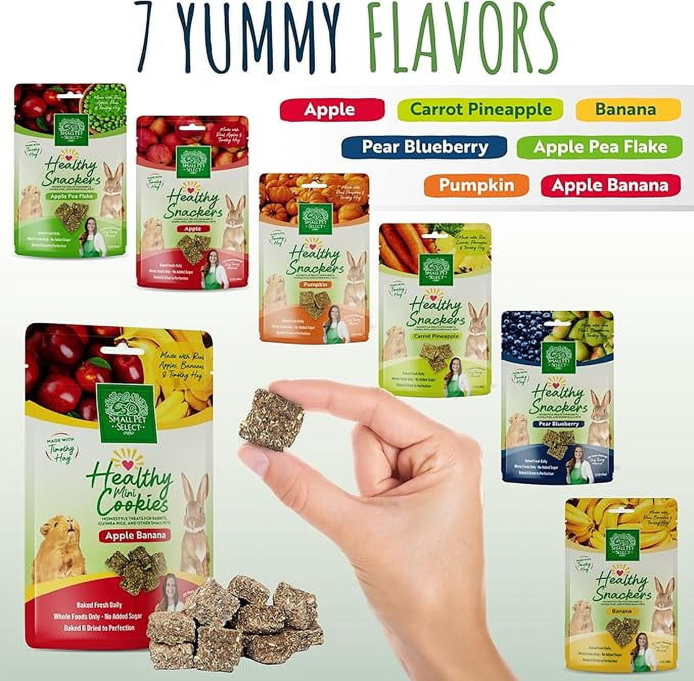 Small Pet Select Snackers Mini Cookies, Apple Banana, 2 oz