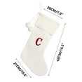 thumbnail image 2 of 16.5 Inches Christmas Stockings with Initials, Embroidered Letter Knit Christmas Stocking for Family Holiday Decorations and Xmas Gift(C), 2 of 8