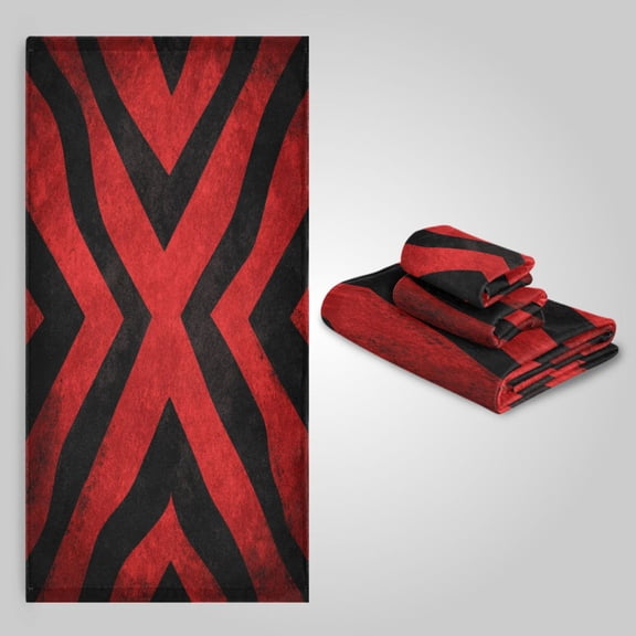 3 Pack Towel Set - Bath Towel, Hand Towel & Washcloth for Daily Household Use Crimson Cross Of The Wild
