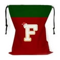thumbnail image 2 of Christmas Drawstring Gift Bag with Santa & Snowflake Design - 12" x 15" Reusable Polyester Holiday Storage Bag for Small Gifts & Decorations Red, 2 of 6