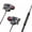 3, variant on Wired Earphone, Transparent In-Ear Headphones Dual Speaker Wired Earphones Stereo Sports Headset