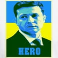 thumbnail image 3 of CafePress - Ukrainian President Zelenskyy Ukraine Flag T Shirt - Men's White Classic Cotton T-Shirts, 3 of 4