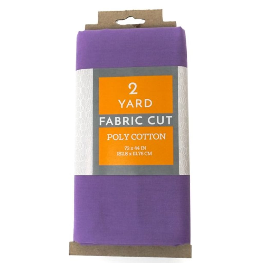 Shason Textile Craft Quilting Poly Cotton 2 Yards Precut Fabric, Lavender (Pack of 2)