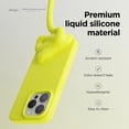 thumbnail image 3 of Funda de silicona líquida Elago para iPhone 15 Pro Max Neon Yellow, 3 of 7