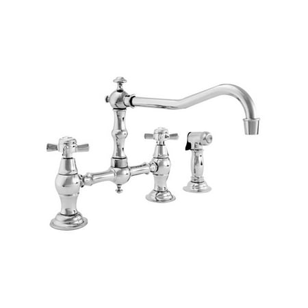 UPC 760724383062 product image for Newport Brass 945-1 Fairfield Double Handle Bridge Kitchen Faucet with Metal Cro | upcitemdb.com