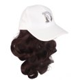thumbnail image 3 of Sombrero de peluca para mujer,Sombrero de peluca largo y ondulado Peluca ondulada Sombrero de béisbol Sombrero de peluca largo y ondulado Diseño a prueba de futuro, 3 of 8