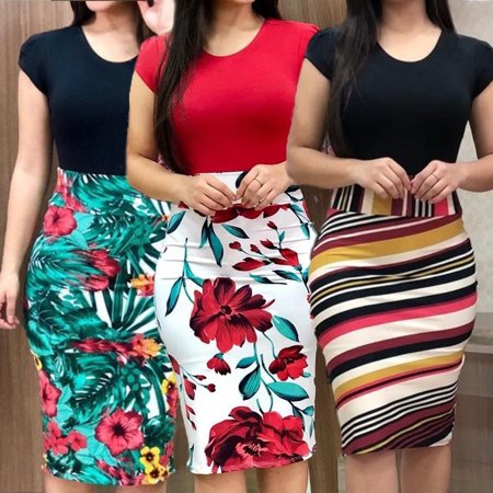 Colorful Club Dresses Women´s Sexy Bodycon Colorful Short Sleeve Evening Party Cocktail Club Short Mini Lady Dress ()