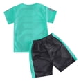 thumbnail image 6 of YONGHS Kids Boys Shorts Set Football Jerseys Athletic Sports Suit Quickly Dry T-shirt Shorts Set Green 5-6, 6 of 7