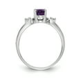 thumbnail image 2 of Primal Gold 14 Karat White Gold 7x5mm Oval Amethyst and AA Diamond Ring, 2 of 7