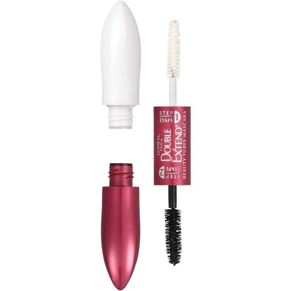 L&#39;Or&#233;al Paris Double Extend Beauty Tubes Lengthening Mascara and Basecoat - 575 Blackest Black - 0.33 fl oz