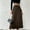Brown, variant on MORTTIC Women's Elegant Summer Midi Satin Skirt High-Waisted A-Line Flowing Ruffle Skirt