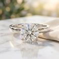 thumbnail image 5 of Rosec Jewels IGI Certified Lab Grown Diamond Solitaire Engagement Ring - 3 Carat - E-VS1 Quality - with Jewelry Box, 18K White Gold, US 7.50, 5 of 7
