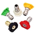thumbnail image 1 of 5 piezas de accesorios para hidrolavadoras, boquillas portátiles de instalación rápida, múltiples grados, conexión rápida profesional de 1/4",, 1 of 8