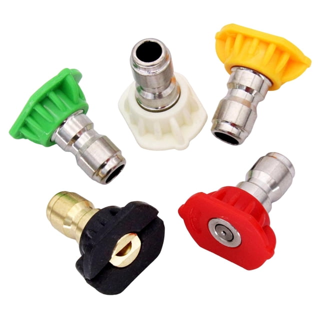 5 piezas de accesorios para hidrolavadoras, boquillas portátiles de instalación rápida, múltiples grados, conexión rápida profesional de 1/4",