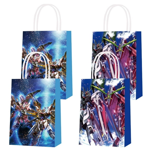 16PCS For Gundam Theme Birthday Party Bags,Party Favor Bags,Birthday Party Decorations With Handles Candy Favor Bags Gift Bags for Birthday Party