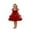 Red, variant on Girls Party Dress with Bow, Tiered Tulle Tutu Gown, Flutter Sleeves Formal Flower Girl Dress for Wedding Birthday Pageant Performance