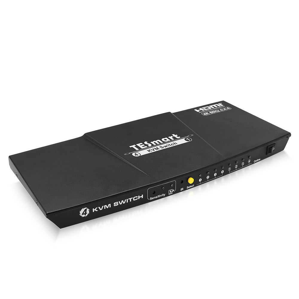 TESmart 4-Port HDMI KVM Switch - 4K 60Hz UHD - Audio Output and USB Sharing - 4x1 - image 2 of 28