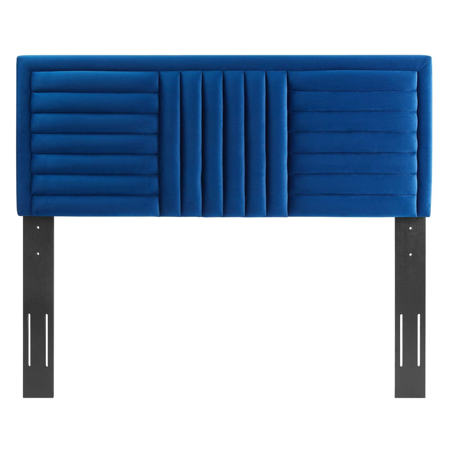 Tufted Headboard, Full Queen, Blue Navy, Velvet, Mid Century Bedroom, Modern Contemporary Boutique HB35249