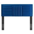 thumbnail image 4 of Tufted Headboard, Full Queen, Blue Navy, Velvet, Mid Century Bedroom, Modern Contemporary Boutique HB35249, 4 of 9