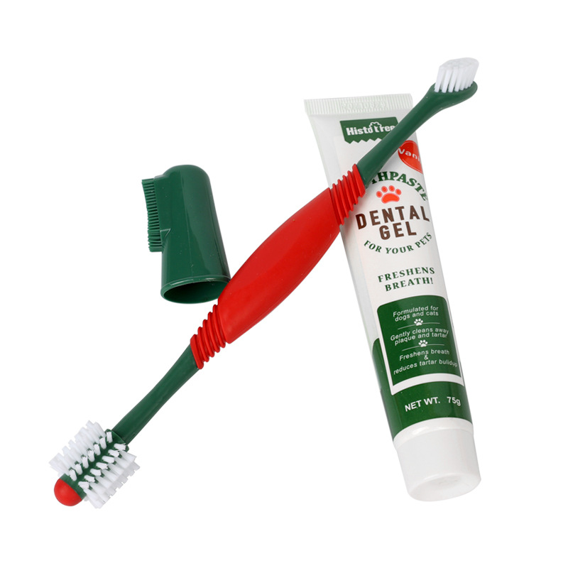 Dog Toothbrush and Enzyme Toothpaste Set Tooth cleaning and breath
