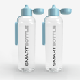 thumbnail image 1 of Smartbottle Sports Large Reusable Water Bottle, Baby Blue, 1000ml / 1L, 2-Pack, 1 of 9