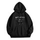 thumbnail image 5 of MHFRRA Sudadera con Capucha y Estampado de Letras para Uso Informal Jersey Elegante y Cómodo para Uso Diario Ideal para Actividades Al Aire Libre y Relajación Negro, 5 of 5