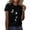 Black, variant on Women's Print Shirt Short Sleeve Round Neck T Shirt Fashion Top Lightweight Soft Casual Summer Tops Dragonfly Shirts Graphic Tees for Women Wine XXL
