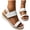 White, variant on Women's  Shoes Comfortable Open Toe Elastic Ankle Strap Casual Sandal For Summer Shoes