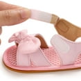 thumbnail image 6 of Infant Baby Girls Sandals Soft Sole T-Strap Toddler Flats First Walkers Summer Shoes, 6 of 7