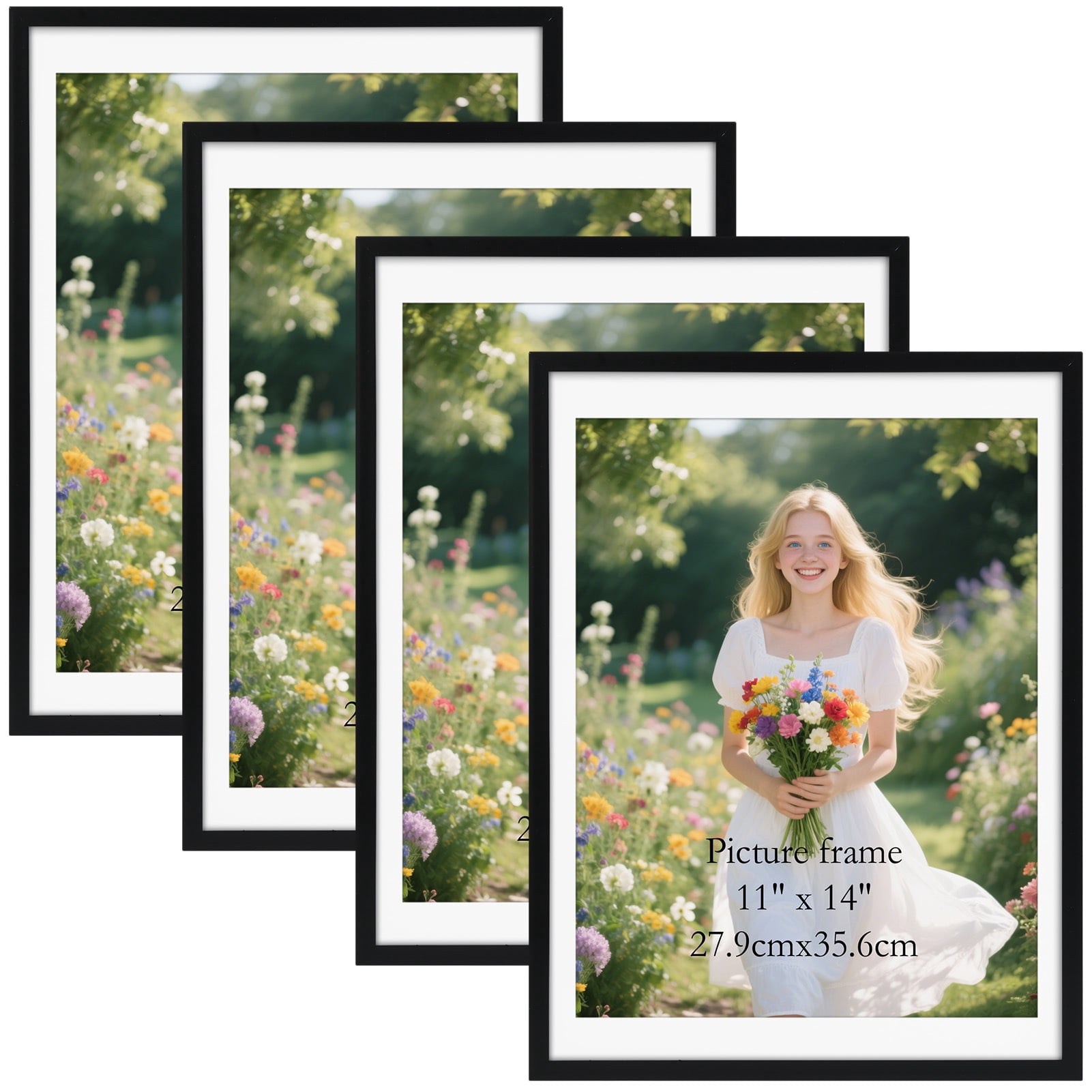 Lawrence Frames, 8.5x11 White Wood Certificate Picture Frame
