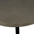 thumbnail image 3 of Concrete Round Top Coffee Table with X Shaped Base, Gray, 3 of 5