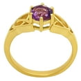 thumbnail image 3 of 18K Gold Over Brass Natural Amethyst - Brazil Ring s.6 Jewelry RM-1761 TGR1029_B_6, 3 of 6