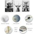 thumbnail image 2 of ZHONGYUTONG Funny Bathroom Animal Wall Art 3 Pieces Cute Highland Cow in Toilet Bathtub Poster Canvas Prints Black and White Artwork Bathroom Decor (16.00" x 24.00" x 3PCS), 2 of 6