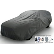 Weatherproof SUV Car Cover For Chevrolet Suburban 2000-2006 - 5L Outdoor & Indoor - Protect From Rain, Snow, Hail, UV Rays, Sun - Fleece Lining - Anti-Theft Cable Lock, Bag & Wind Straps