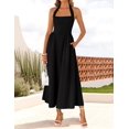 thumbnail image 2 of Vestido ZESICA de verano sin mangas, halter, midi, negro, para mujer, 2 of 6