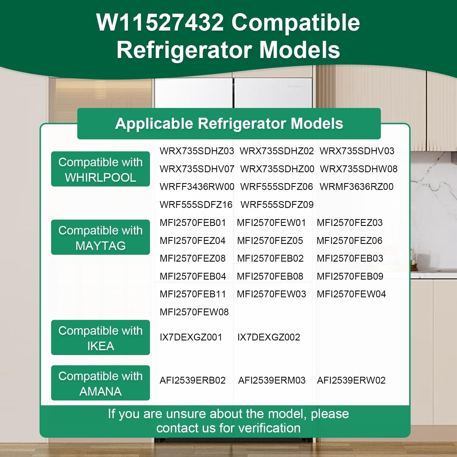 Refrigerator LED Light Replacement Compatible with Whirlpool, W11527432 W11387579 W11042554