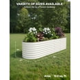 thumbnail image 2 of Oval Galvanized Steel Raised Garden Bed, Heavy Duty Metal Planter Box for Vegetables Herbs Flowers, Rust Resistant Elevated Outdoor Planting Container for Patio Backyard Garden, 2 of 8