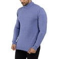 thumbnail image 3 of X RAY JEANS Mens Turtleneck Sweater Pullover, Heather Blue, XL, 3 of 10