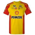 thumbnail image 2 of Men's Team Penske  Yellow Joey Logano Shell/Pennzoil Uniform T-Shirt, 2 of 3