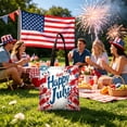 thumbnail image 5 of Qjidjing Independence Day Canvas Bag, Tote Bag, Patriotic American Flag Pattern Canvas, for 4th of July Shopping, Outdoor Activity, Daily Use, 5 of 6