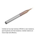 thumbnail image 5 of Uxcell 1/8" Shank 0.2mm x 1mm Titanium Coated Carbide End Mill CNC Router Bits 4 Pack, 5 of 6